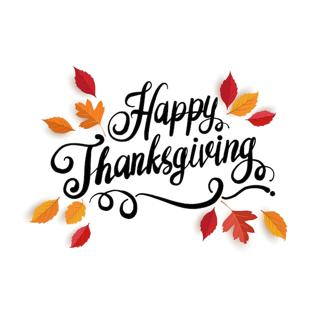 Premium Vector | Happy thanksgiving day greeting card with ...