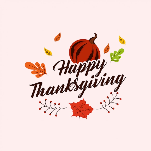 Premium Vector Happy Thanksgiving Greeting Card