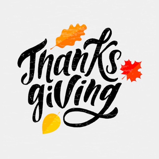 Premium Vector | Happy thanksgiving lettering