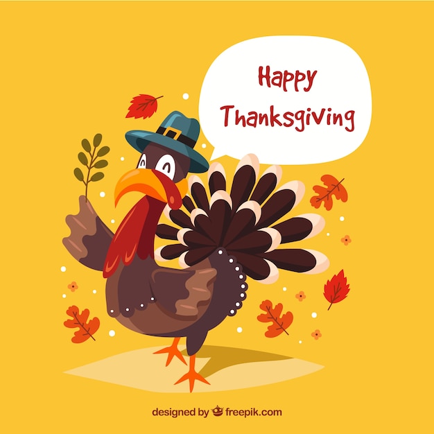 Happy thanksgiving turkey background
