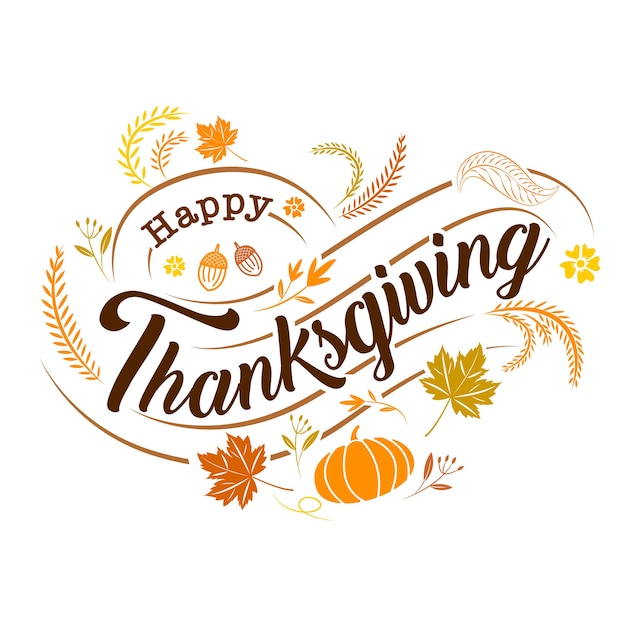 Premium Vector | Happy thanksgiving typography