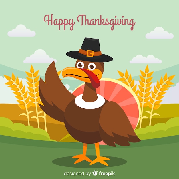 Premium Vector | Happy turkey thanksgiving day background