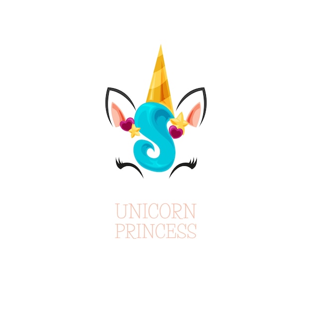 Download Happy unicorn princess | Premium Vector