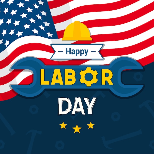 Premium Vector | Happy usa labor day in flat design