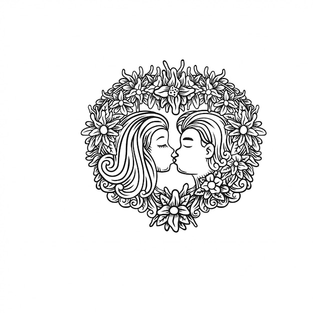 Premium Vector | Happy valentine couple illustration