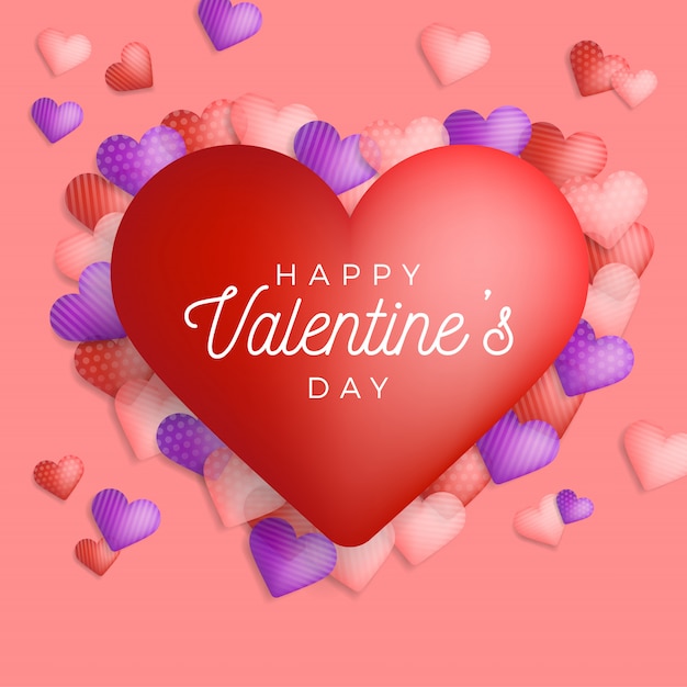 Premium Vector | Happy valentine day greeting card