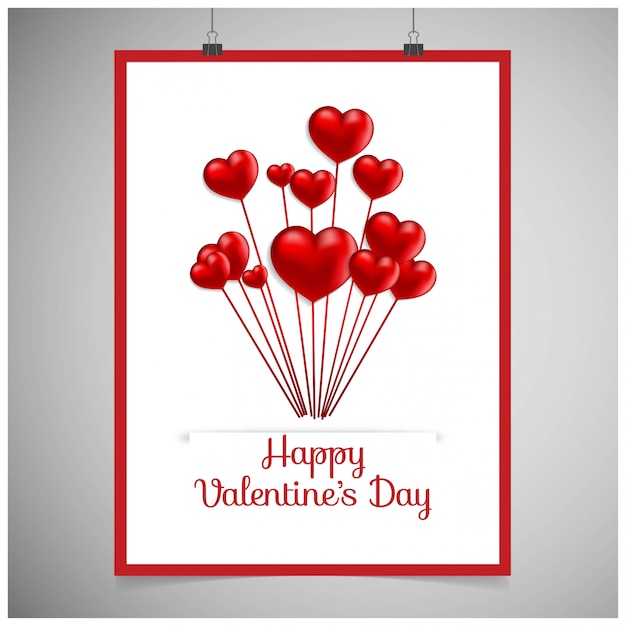 Premium Vector | Happy Valentine Day Poster