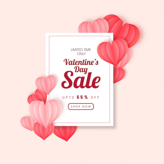 Premium Vector | Happy valentine's day banner