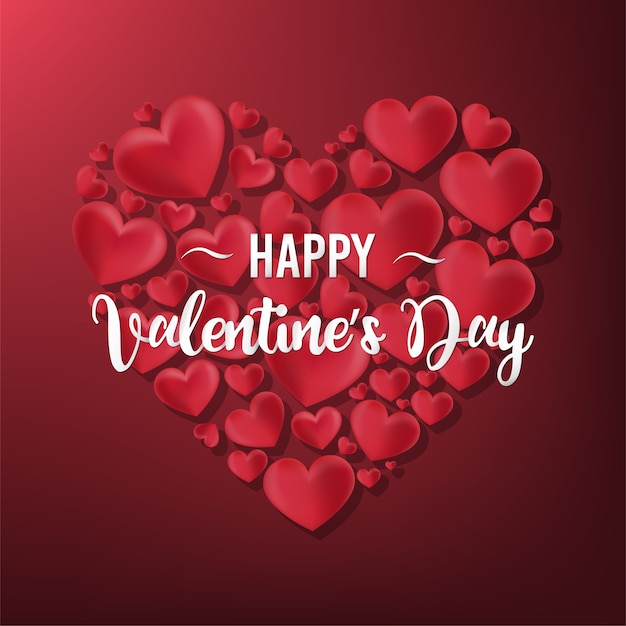 Premium Vector | Happy valentine's day card