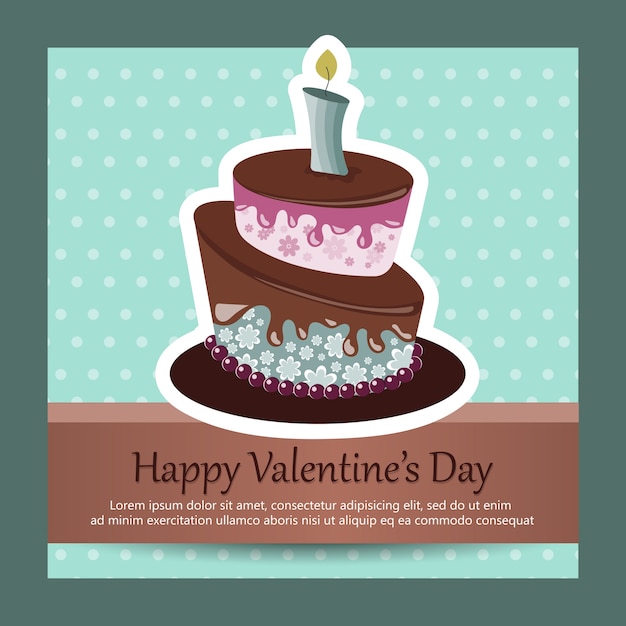 Premium Vector | Happy valentine's day gift card