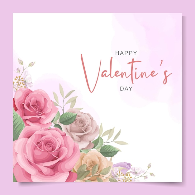 Premium Vector | Happy Valentine's Day Greeting Card Design