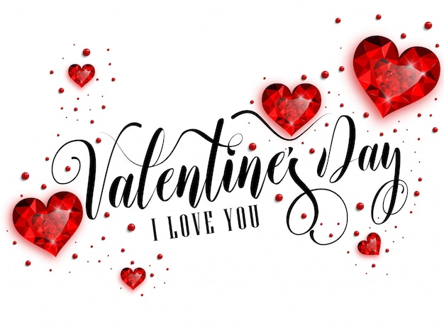 Download Happy valentine's day inscription Vector | Premium Download