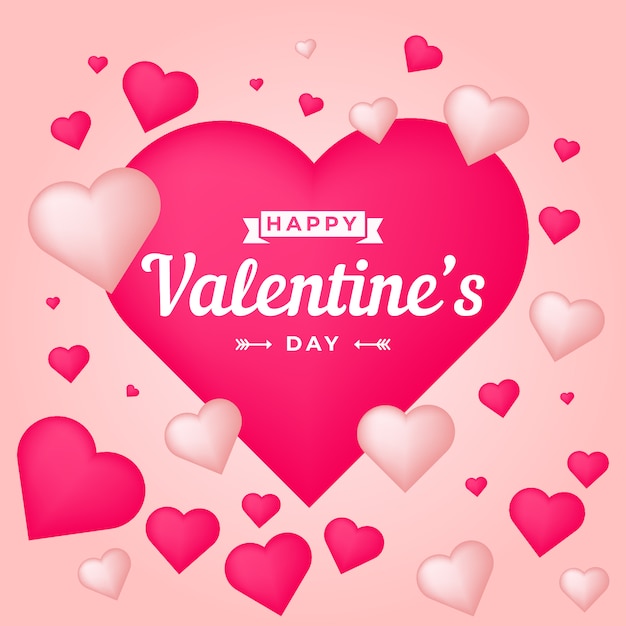 Premium Vector | Happy valentine's day love background