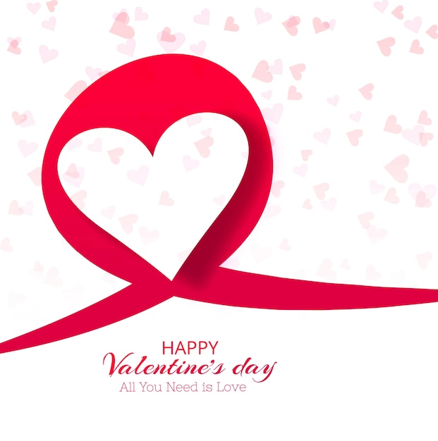 Happy valentine\'s day love card heart design\
illustration