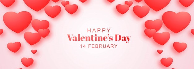 Free Vector | Happy valentines day banner