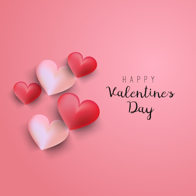 Premium Vector | Happy valentines day card with heart