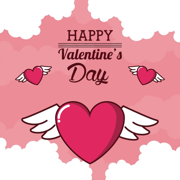 Premium Vector | Happy valentines day card
