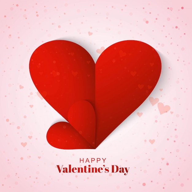 Free Vector | Happy valentines day greeting card with hearts