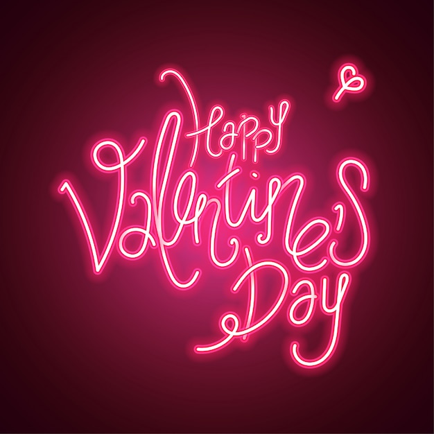 Premium Vector | Happy valentines day. illustration on dark background ...