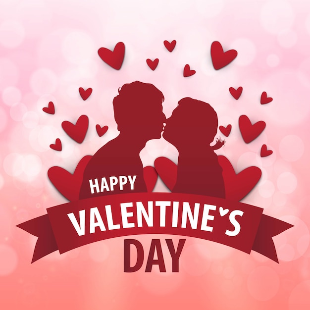 Premium Vector Happy Valentines Day Illustration Romantic Silhouette Of Loving Couple Love is the only thing that will never be enough. https www freepik com profile preagreement getstarted 8747968