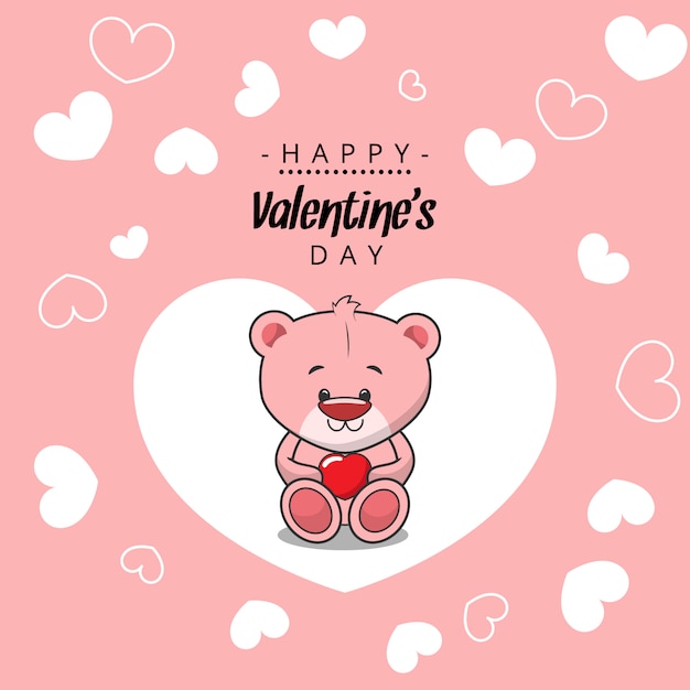 happy valentines day bear