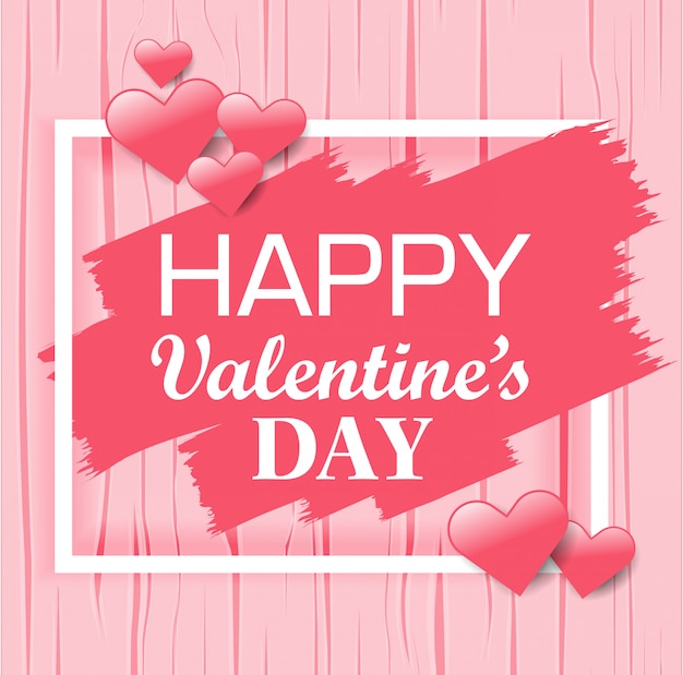 Download Happy valentines day romantic greeting card. | Premium Vector