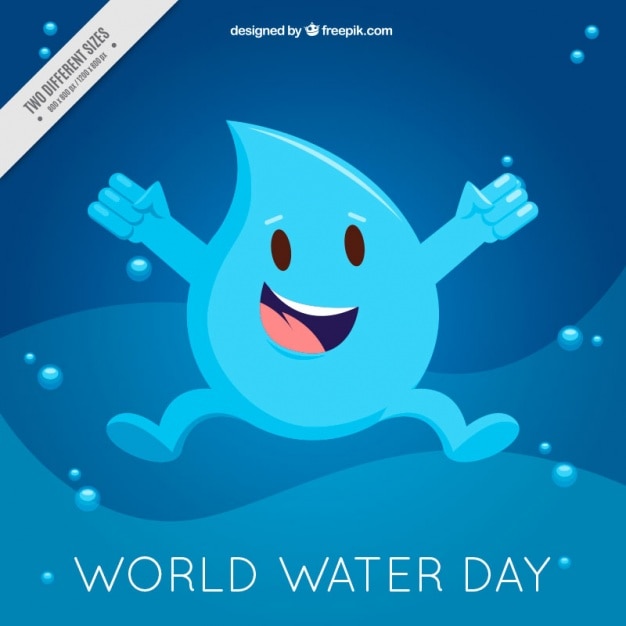 Happy water world day drop background Vector | Free Download