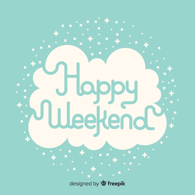 Free Vector | Happy weekend