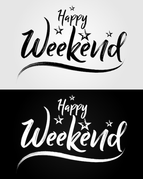 Premium Vector | Happy weekend