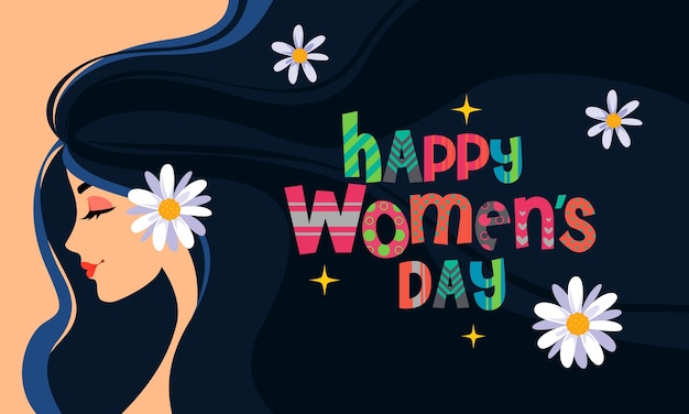 Happy women's day greeting card Premium Vector