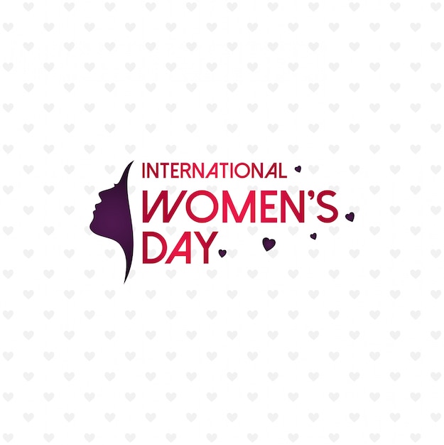 Happy Women's day with pattern background and typography Free Vector Happy Women's day with pattern background and typography Free Vector