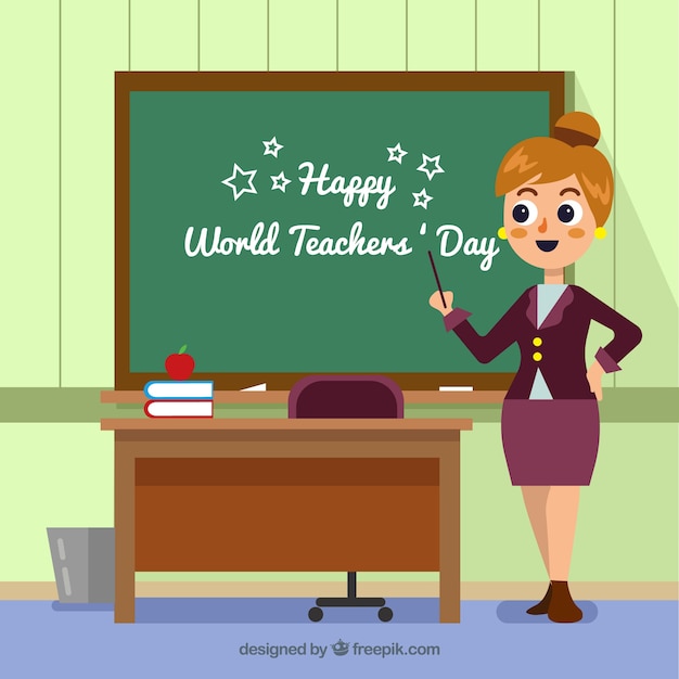 Happy world teachers' day background