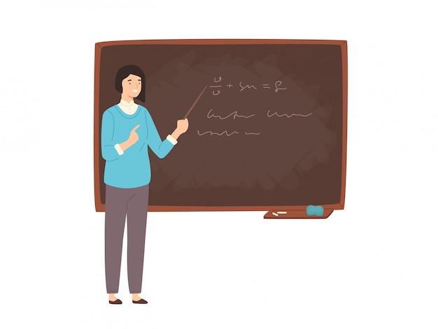 Premium Vector Happy Young Female College Teacher University