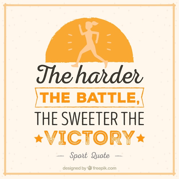 Free Vector | The harder the battle lettering