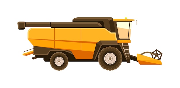 Premium Vector | Harvester or combine farm machinery on white background