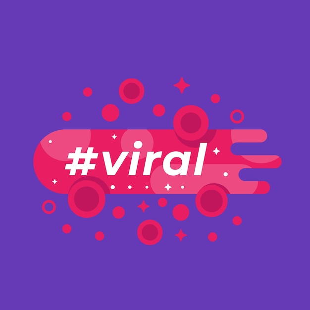 Premium Vector | Hashtag viral, vector design