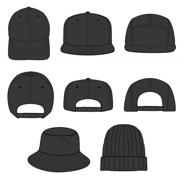 Download Hat beanie cap design Vector | Premium Download