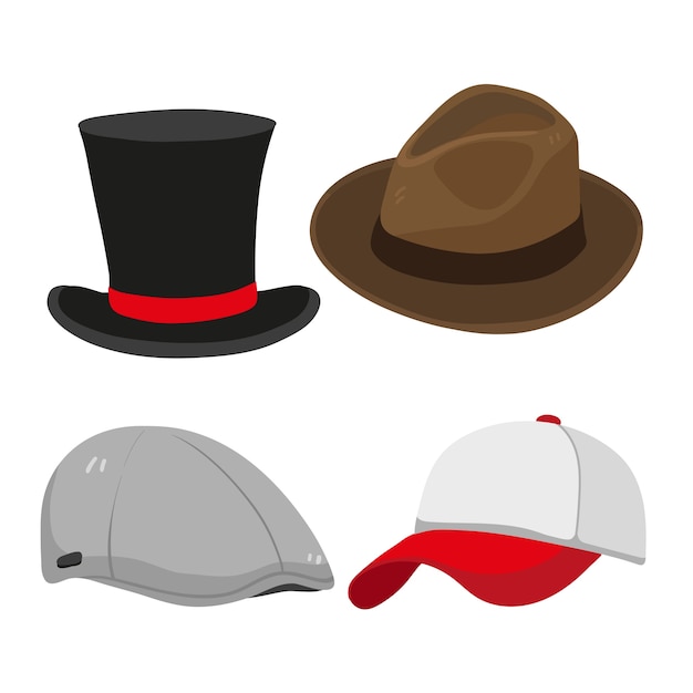 Download Premium Vector | Hats collection design