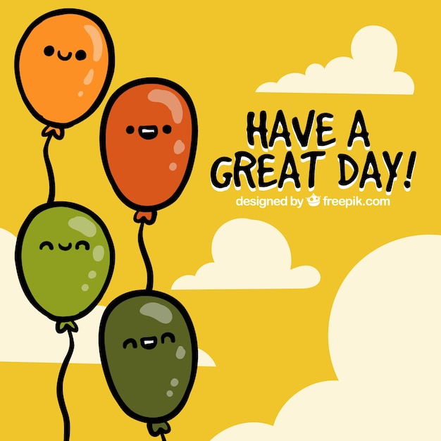 Have a great day, greeting card Vector Free Download