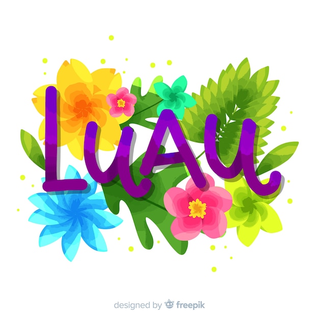 Free Vector | Hawaiian luau background