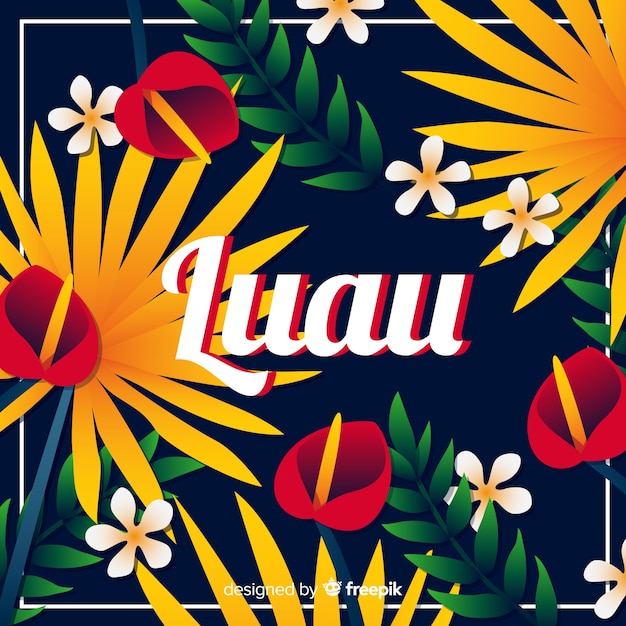 Free Vector | Hawaiian luau background