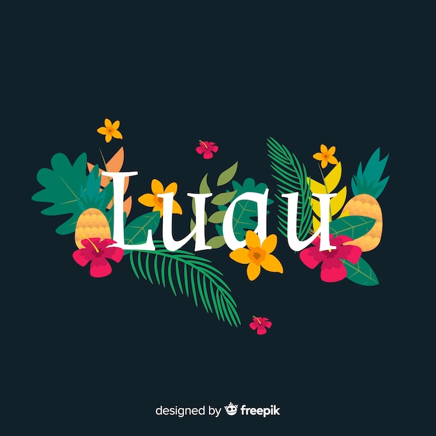 Free Vector  Hawaiian luau background