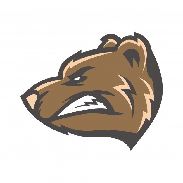 Head Angry Bear Logo 9125 6 