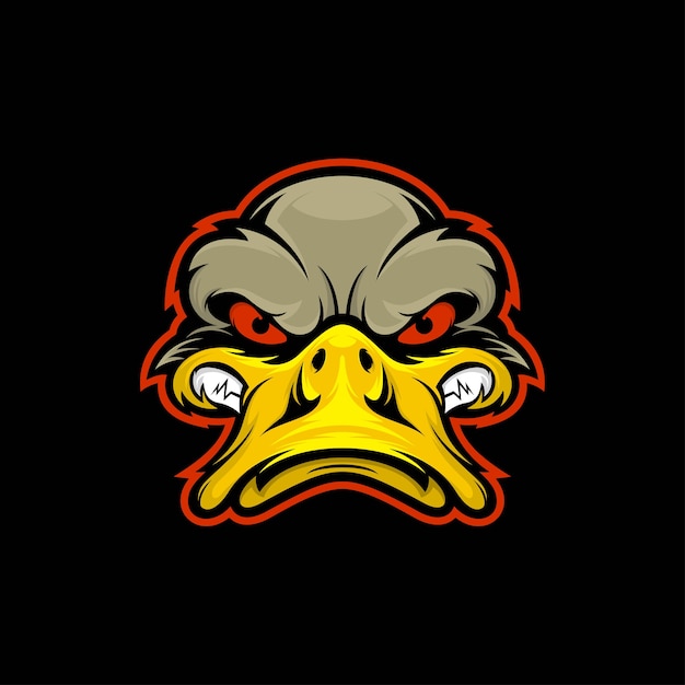 Premium Vector | Head duck mascot illustration