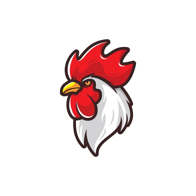 Premium Vector | Head of rooster illustration