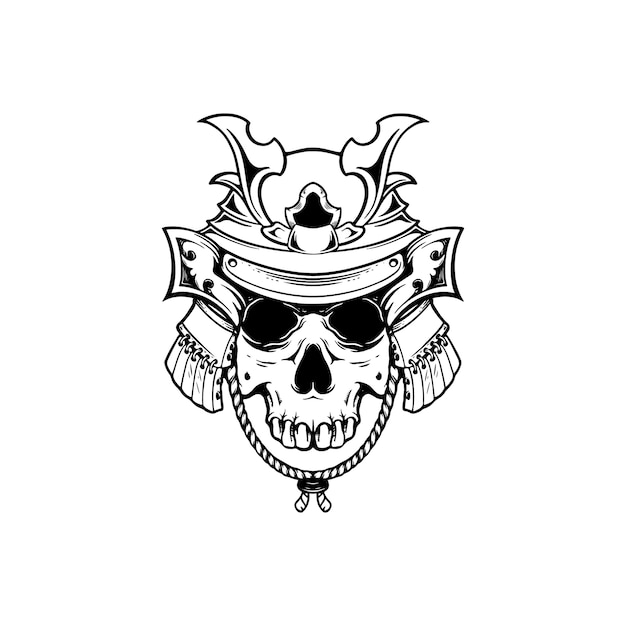 Premium Vector | Head skull warior illustration