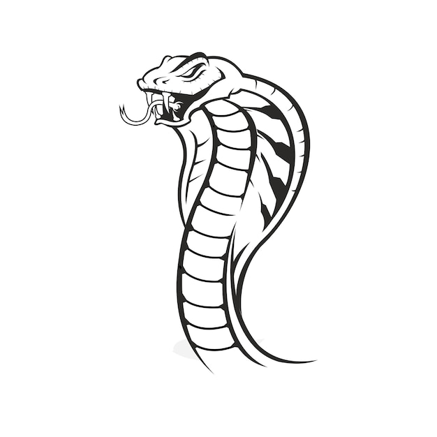 Premium Vector Head Snake Cobra Hand Drawing Vintage Style