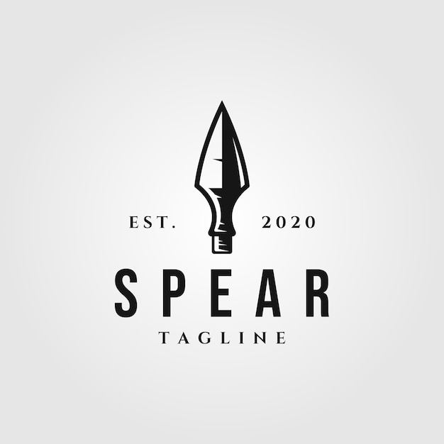 Premium Vector | Head spear logo vintage illustration design