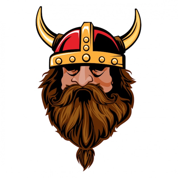 Premium Vector Head Viking Cartoon In Vector