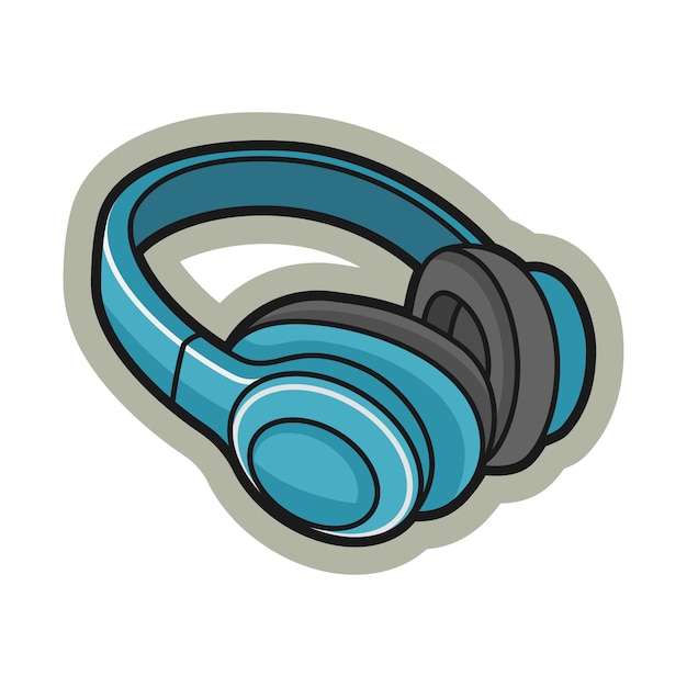 Premium Vector Headphone Cartoon Sticker